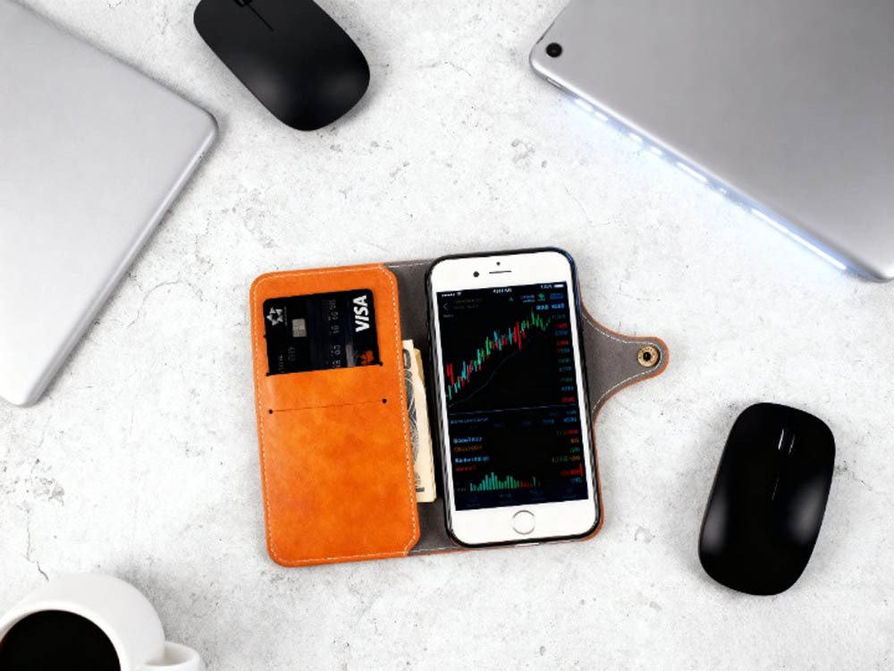 処分 2個セット iPhone8plus iPhone 7plus ケース 6splus ストラップ レザー カバー 革 手帳型 青 ブルー オレンジ 茶 ボタン スマホケース_画像5