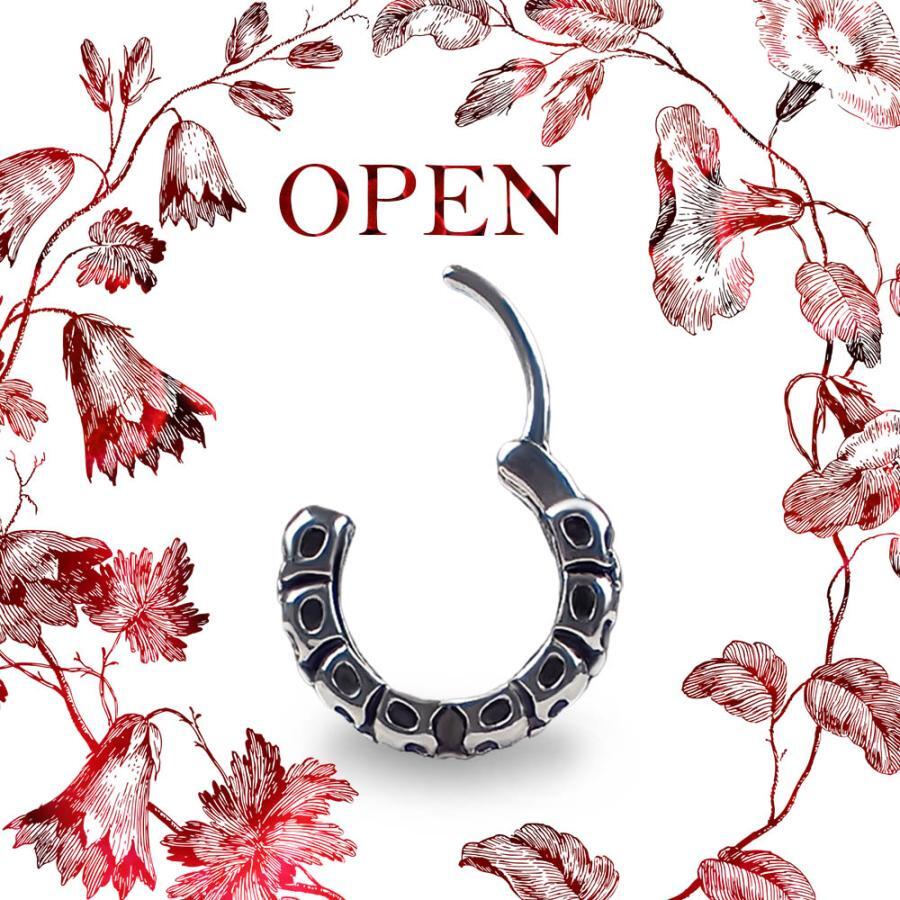 ピアス メンズ おしゃれ ステンレス スカル フープピアス メンズ シルバー ドクロピアス スカルサークル フープピアス リングピアス 安い_画像4