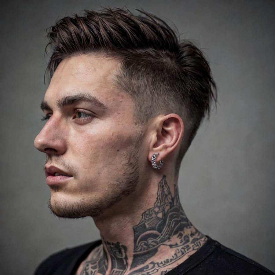 ピアス メンズ おしゃれ ステンレス スカル フープピアス メンズ シルバー ドクロピアス スカルサークル フープピアス リングピアス 安い_画像6