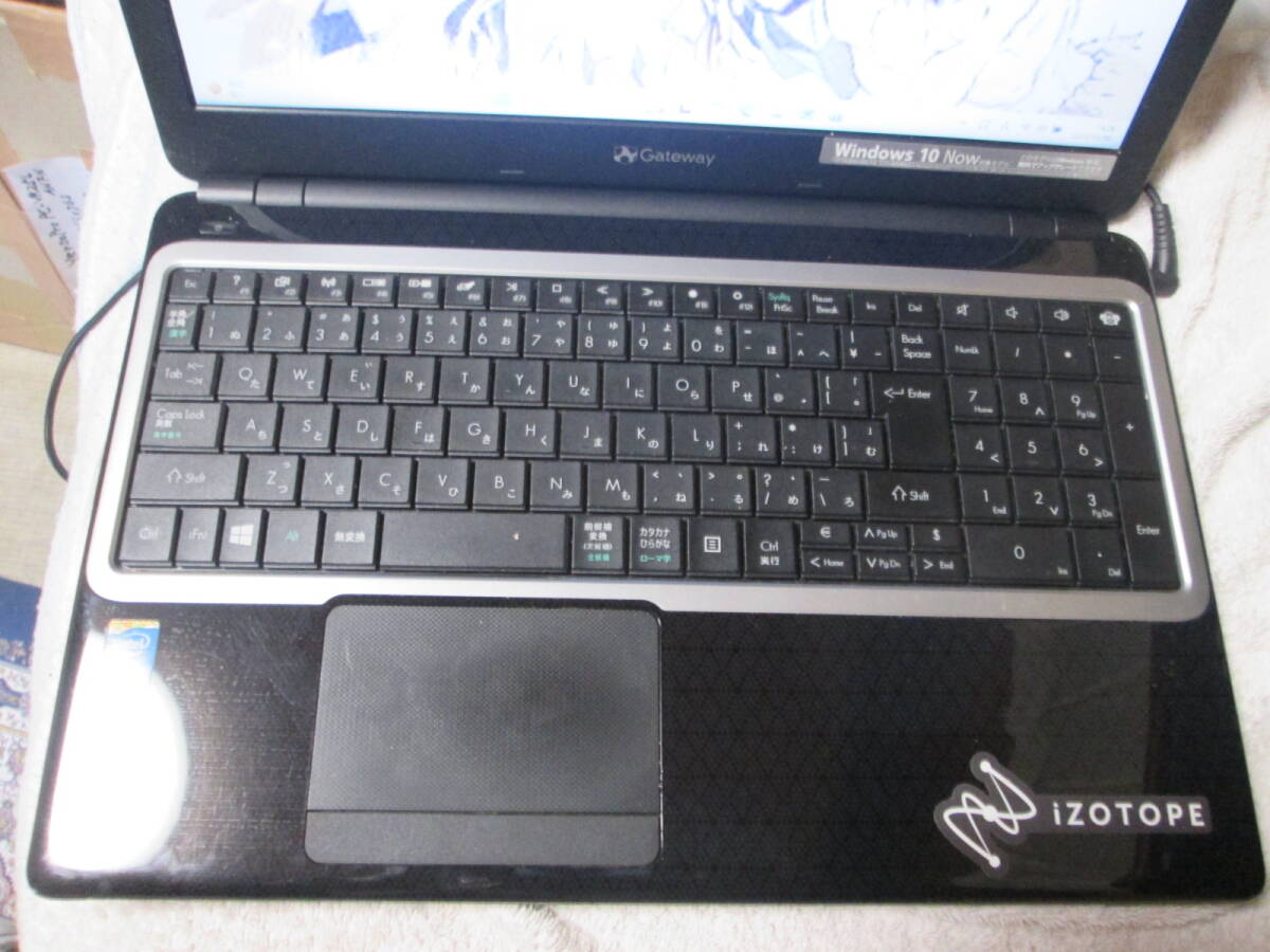Gateway iZOTOPE CM-5　Windows11 Pro 64bit　Intel Core i3-4005U 1.70GHz　8GB 500GB　15.6型　ブラック系　Li-Office　AC付 ◇p1890◇_画像2