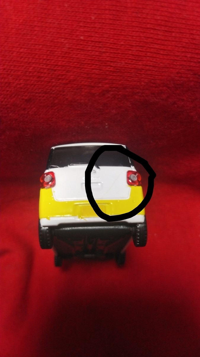 トイズキャビン ダイハツ ムーヴキャンバス シャイニングホワイトパール×シトラスイエロークリスタルシャイン ガチャガチャ ミニカー 絶版_画像5