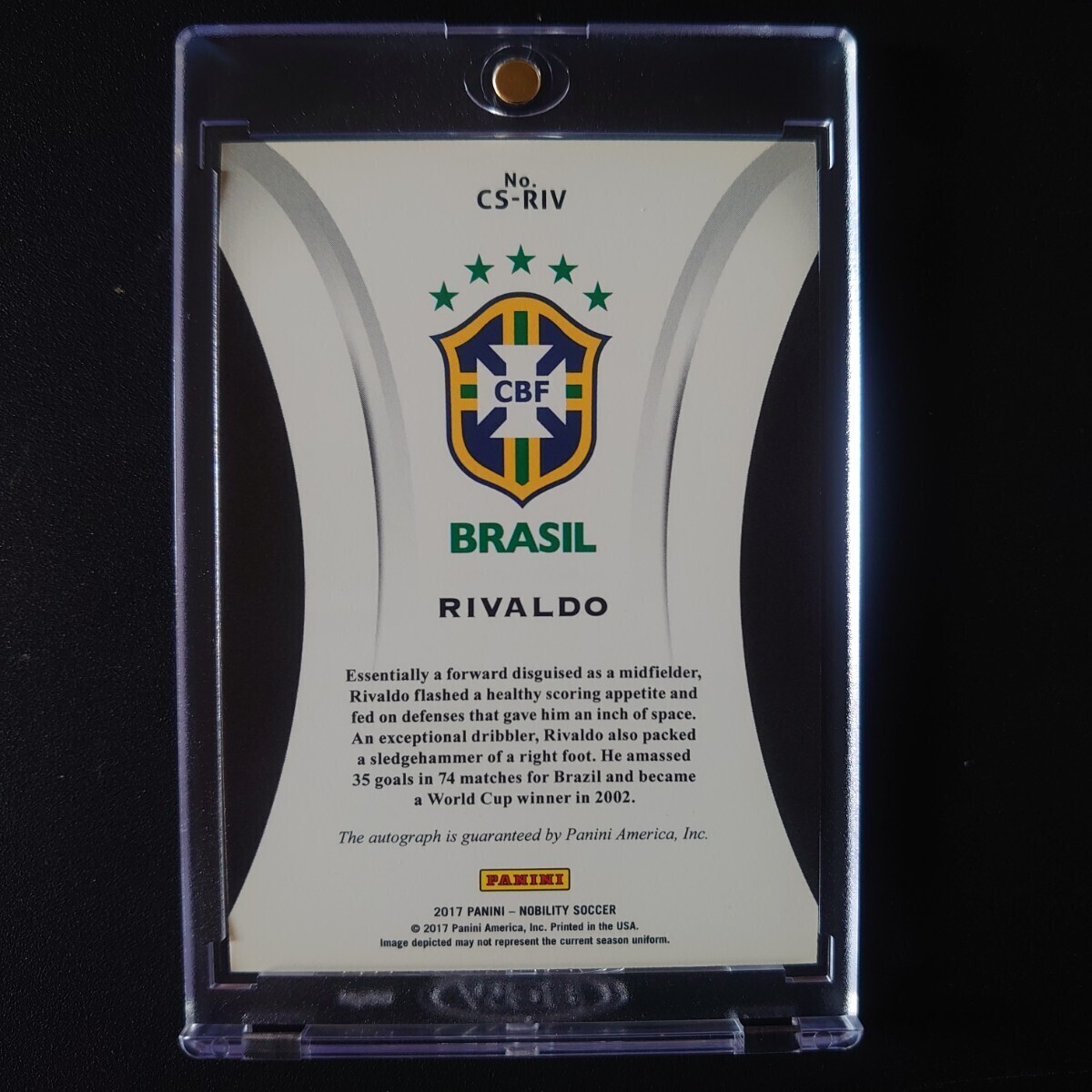 リバウド Rivaldo 2017 Panini Nobility Soccer 直書サイン Brazil ブラジル