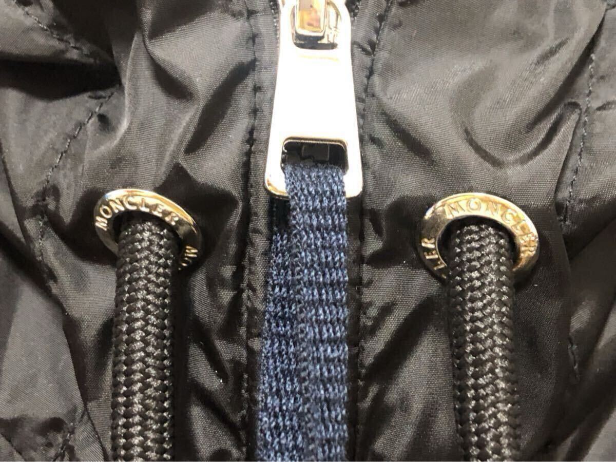 未使用 MONCLER GRIMPEURS モンクレール ジャケット ナイロン パーカー 4 正規品 モンクレールジャパン フード ブラックトリコロール_画像4