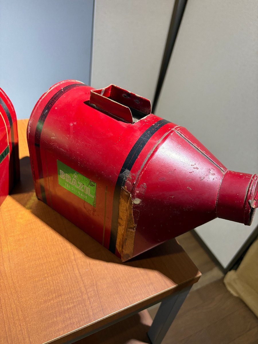 フジローヤル コーヒーミル TYPE-FORM SKDC-ECKL R-440業務用 赤 レトロ ヴィンテージ 通電確認済み 缶2つ付_画像8