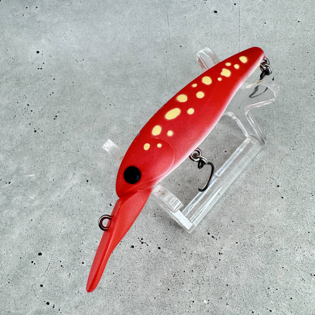 ■ハルシオンシステムHAL■月虫66MD(浮) ぶちぶちレッド /管釣りエリアトラウトミノーイング/_画像1