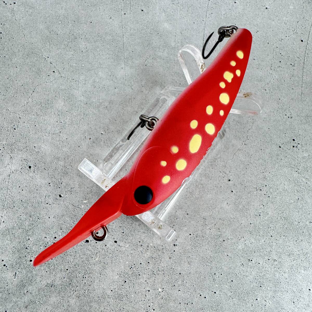 ■ハルシオンシステムHAL■月虫66MD(浮) ぶちぶちレッド /管釣りエリアトラウトミノーイング/_画像3