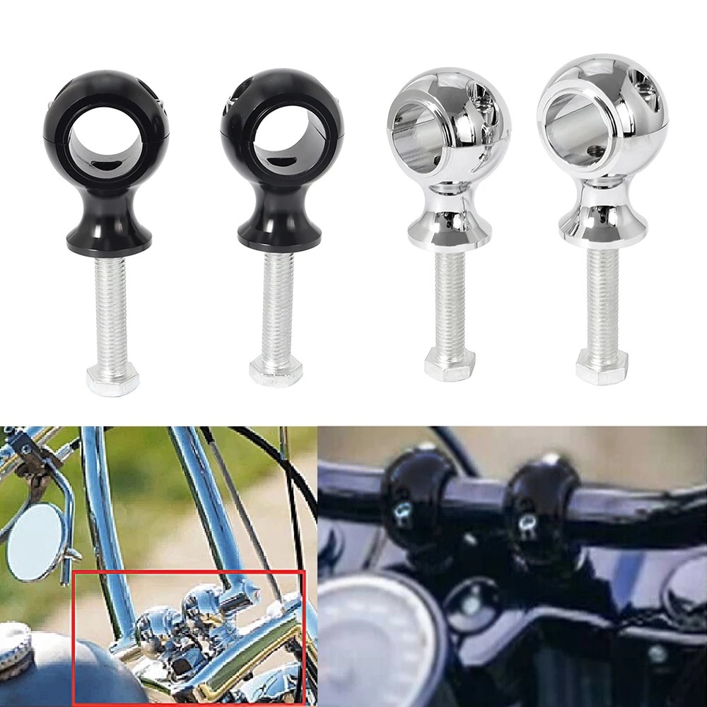 即納 國內(nèi)発送 バイク 汎用 25mm徑 １インチ ハンドル バー ライザー クローム B ハーレー ハンドル ポスト スポーツスター ソフテイル
