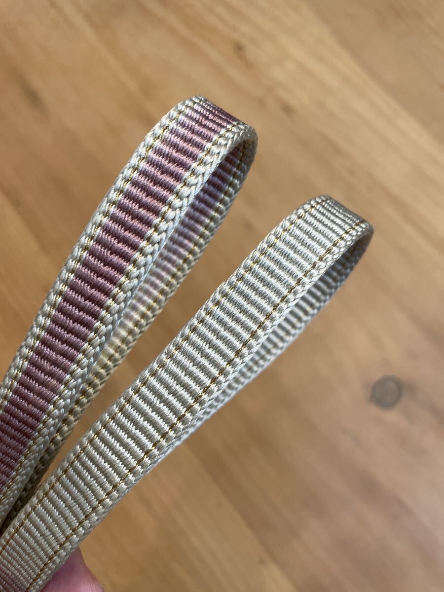 小間物きむら 10 帯締め 片側グラデーション 灰黄緑 金糸入り カジュアル向け_画像1