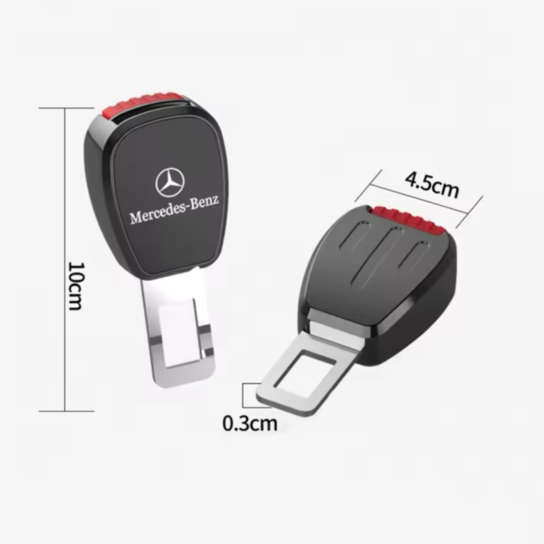 2個セット Mercedes-Benz メルセデスベンツ シートベルト エクステンダー 延長 バックル ワンプッシュ ボタン ブラック 黒 AMG PETRONAS_画像5