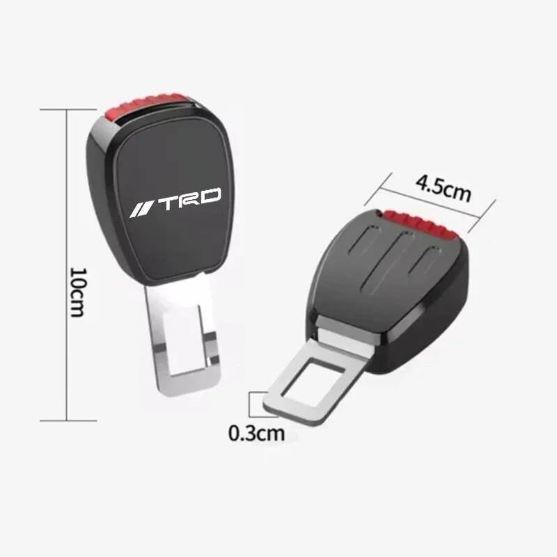 2個セット TRD トヨタ TOYOTA シートベルト エクステンダー 延長 バックル ワンプッシュボタン ブラック 黒 GR SPORT nn_画像5