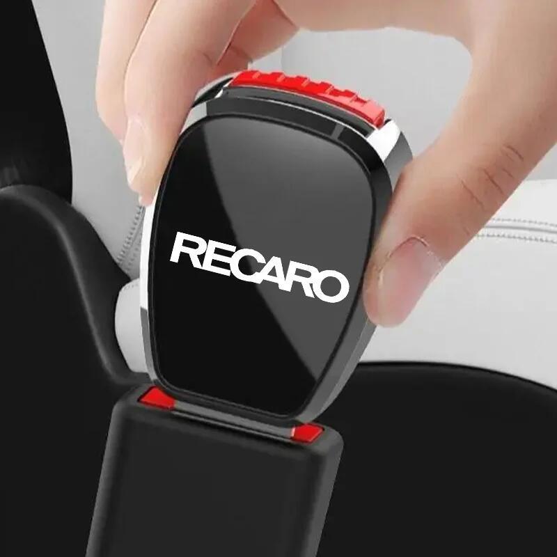 2個セット RECARO レカロ シートベルト エクステンダー 延長 バックル ミラー仕上げ ワンプッシュボタン ブラック 黒 f_画像6