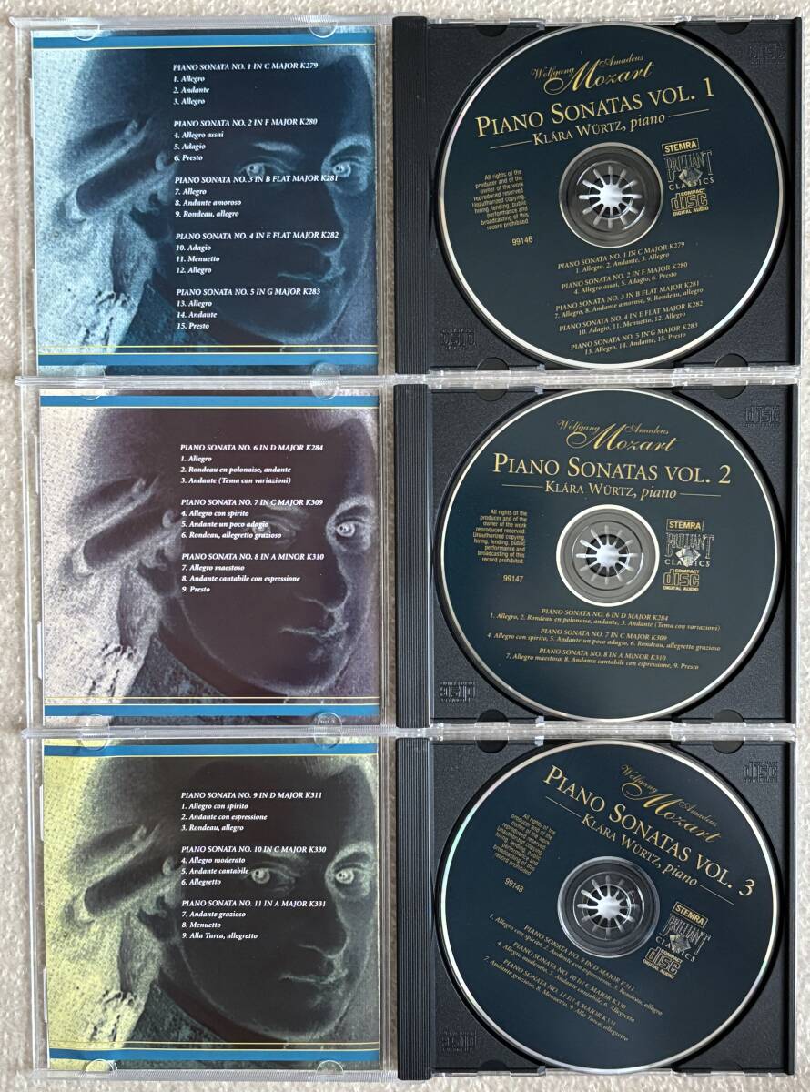 モーツァルト ピアノ・ソナタ全集 クララ・ヴュルツ 5CD_画像3