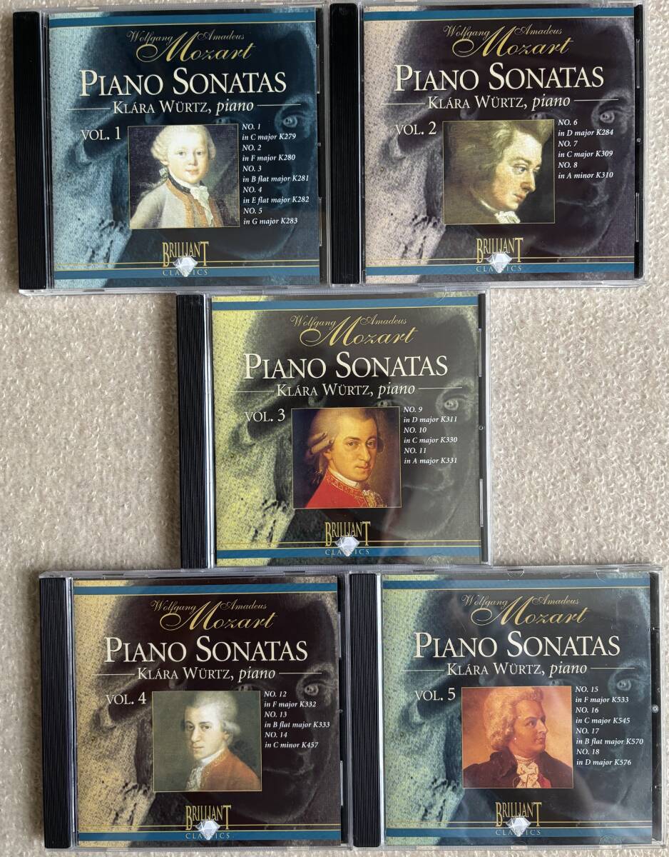 モーツァルト ピアノ・ソナタ全集 クララ・ヴュルツ 5CD_画像1