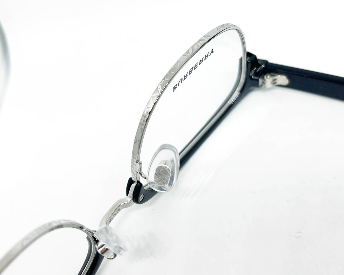 値下 BURBERRY 正規品 眼鏡フレーム BE2351D-3001 黒 ブラック / シルバー 新品 コンビ ウェリントン バーバリー 度付き加工可_画像5