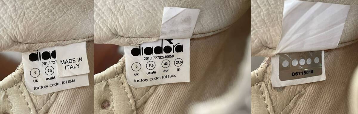 diadora heritage ディアドラヘリテージ N9000 H ITA イタリア製 27.5cm ベージュ Made In Italy_画像9