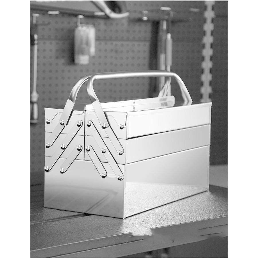 工具箱 大型 ステンレス ツールボックス 工具入れ 収納 おしゃれ 整理 鍵穴付き トラック 荷台 収納 工具ボックス 希少 zchw0142_画像6