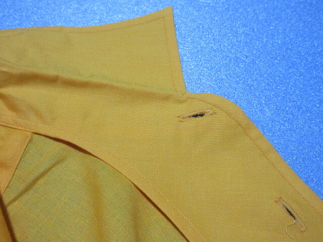 Paul Stuart paul (pole) Stuart рубашка с длинным рукавом постоянный цвет orange / solid ( одиночный цвет ) M лен 50% хлопок 50% квадратное низ не использовался!