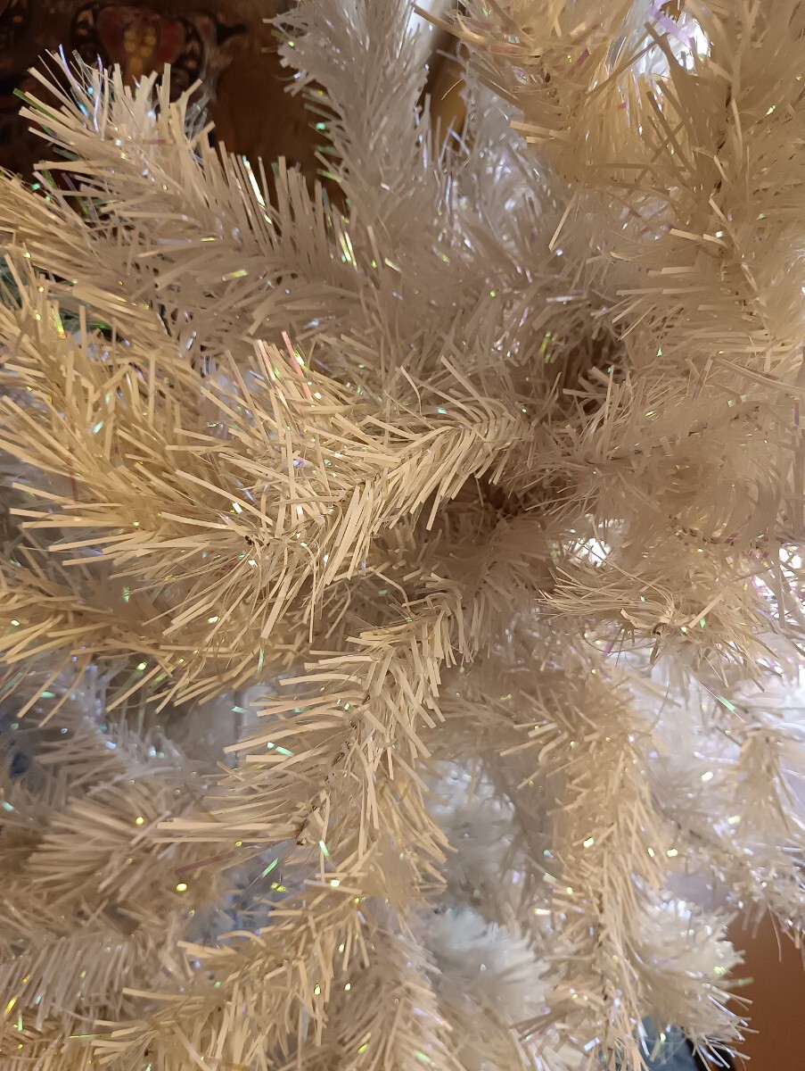 クリスマスツリーホワイト　白　約140㎝(138㎝)_画像6