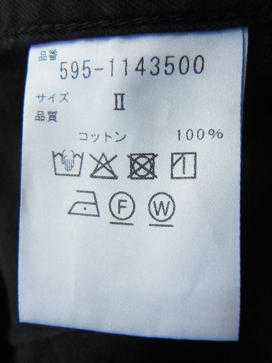 M H L. マーガレットハウエル　ワイドシルエット　コットンパンツ　サイズ Ⅱ　ブラック_画像10