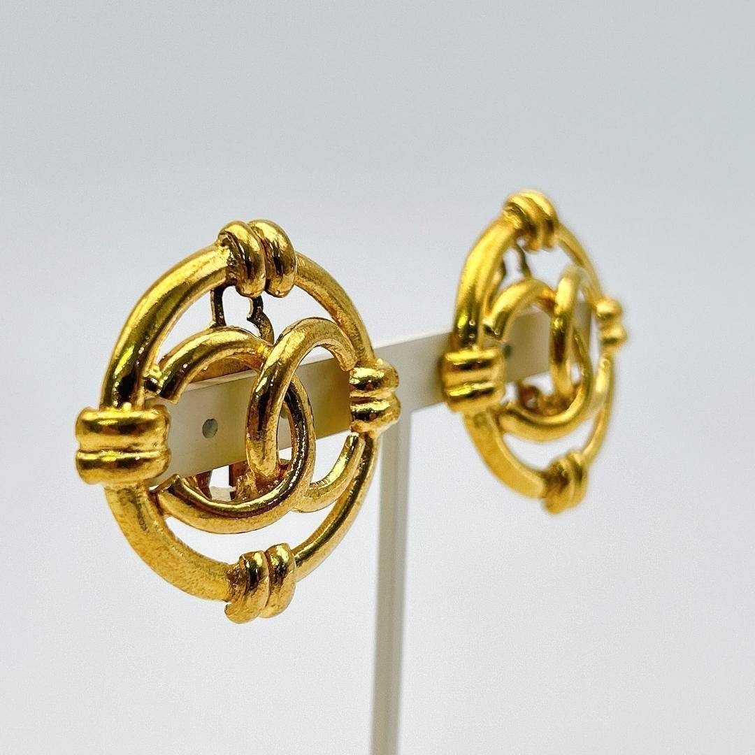 【鑑定済み！】シャネル イヤリング ヴィンテージ ココマーク ゴールドカラー_画像2