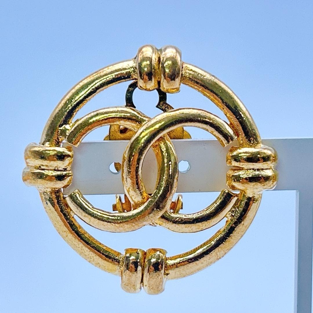 【鑑定済み！】シャネル イヤリング ヴィンテージ ココマーク ゴールドカラー_画像5