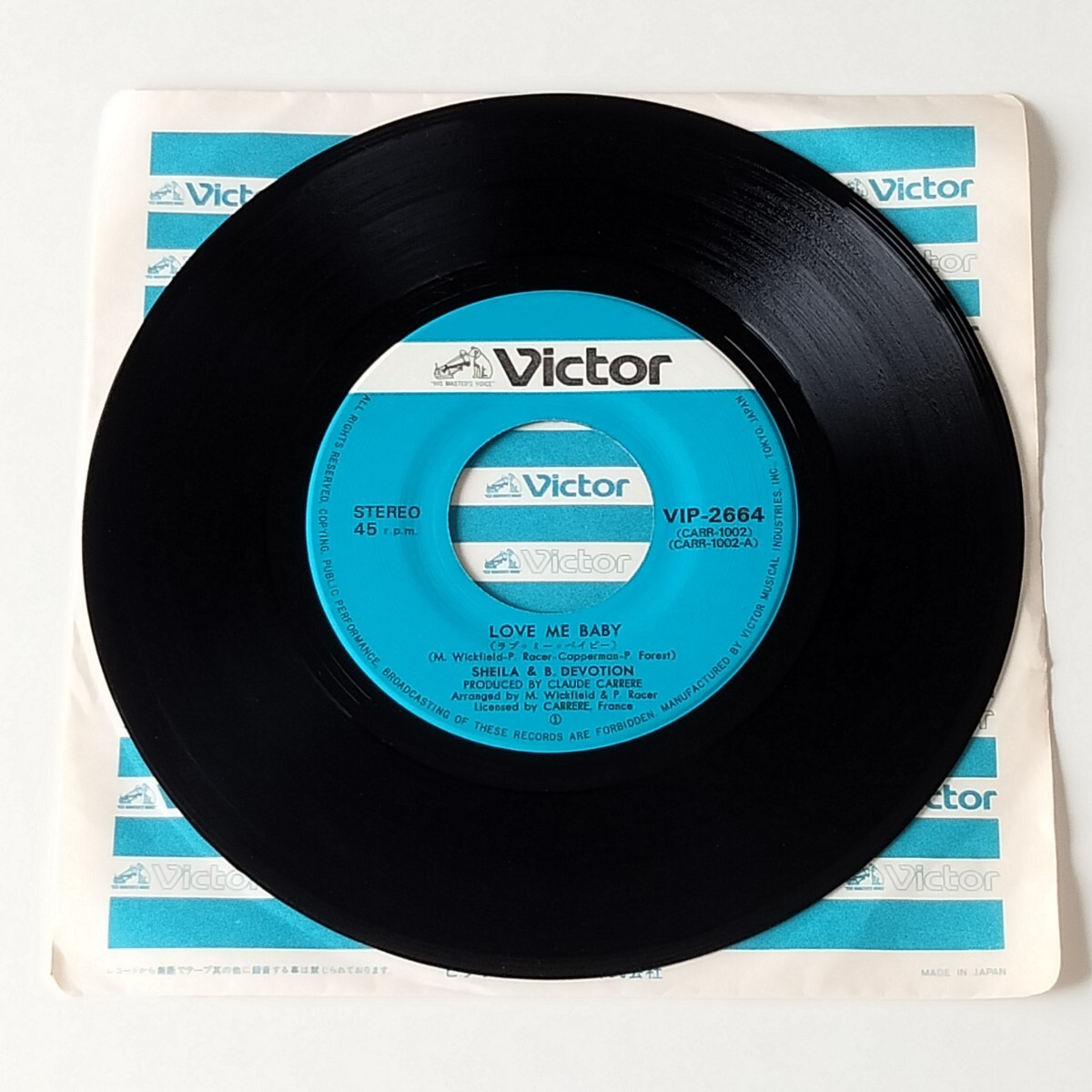 【7inch】SHEILA & B. DEVOTION/LOVE ME BABY(VIP-2664)シェイラ＆B. デヴォーション/ラブ・ミー・ベイビー/DISCO ディスコ/1978年EP_画像3