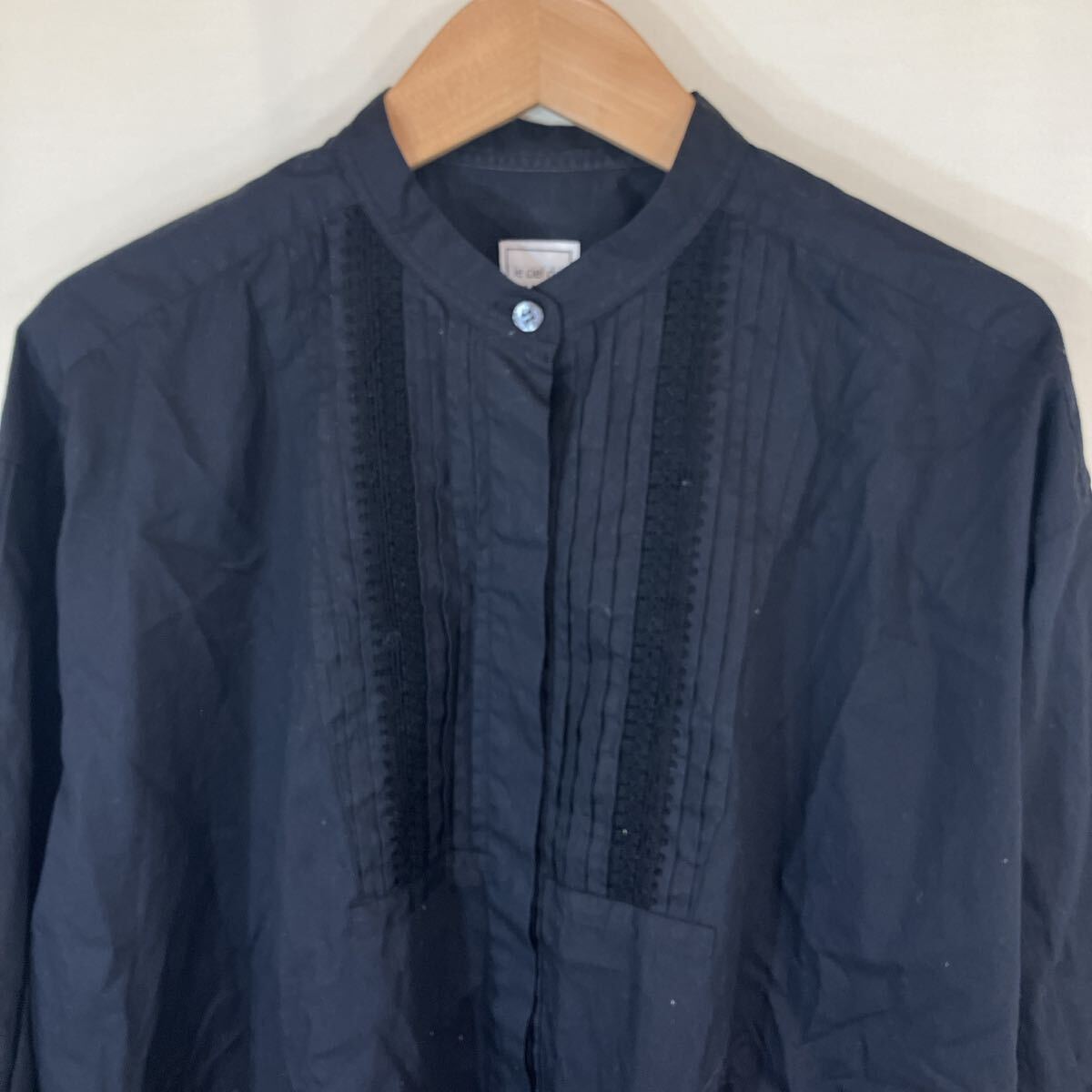 le ciel de HARRISS ハリス ladies レディース トップス スタンドカラー シャツ ブラウス 長袖 ロングスリーブ 36 M_画像2