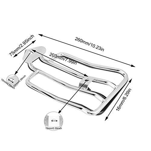 リアラゲッジラック バイク荷物ブラケット ステンレス鋼製(シルバー) 260 x 16mm 後部取り付けラック XL883 / 1200 X48に適用_画像3