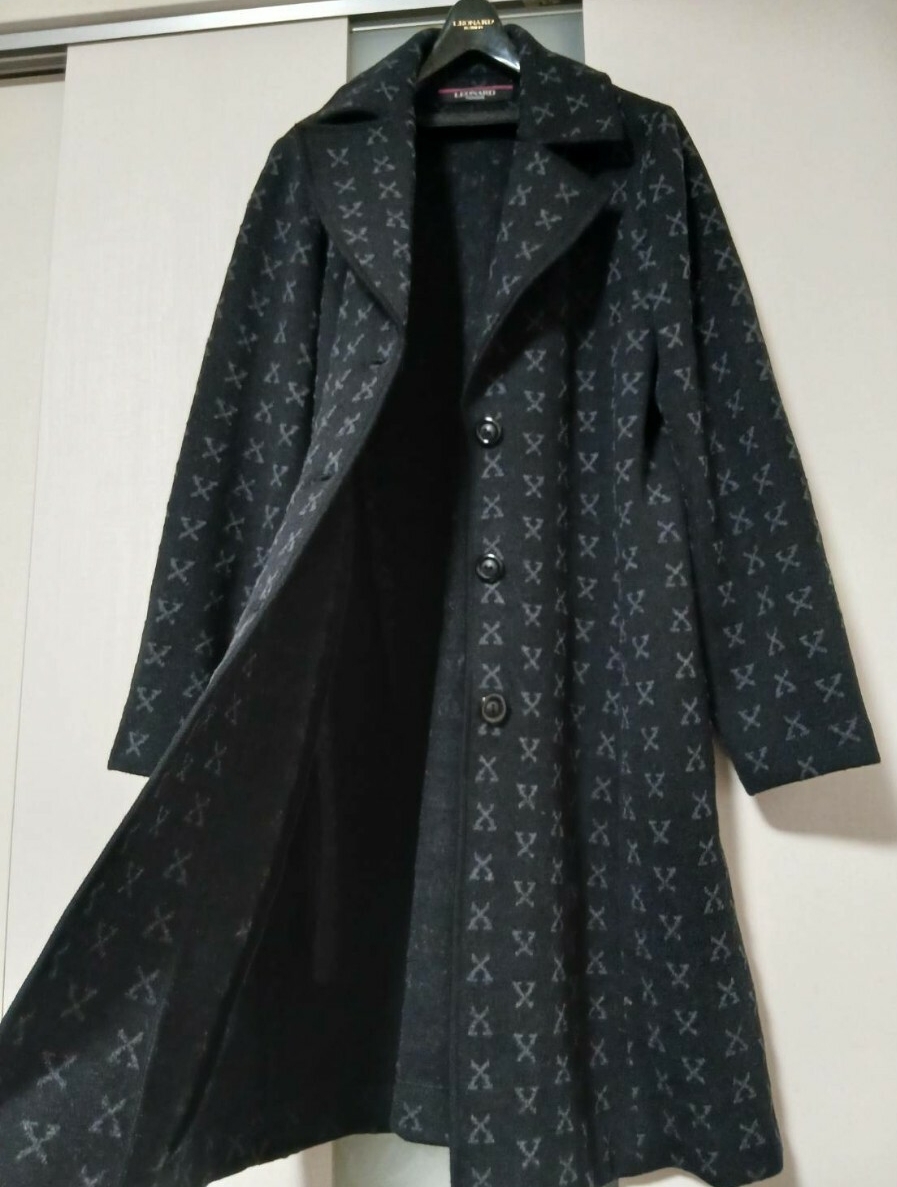 ☆極美品☆ レオナール コート ロゴ 42_画像3