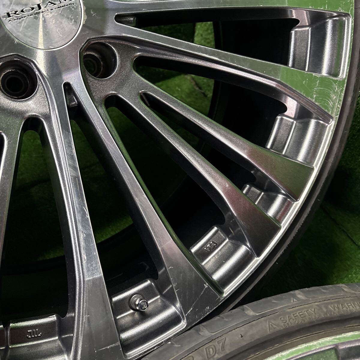 社外　22インチ　ホイール　22×8.5J +35 ハブ73 PCD114.3 5H ROJAM ロジャム　DELINTE 245/30 95W 溝7ミリ アルファード　S51017004_画像6