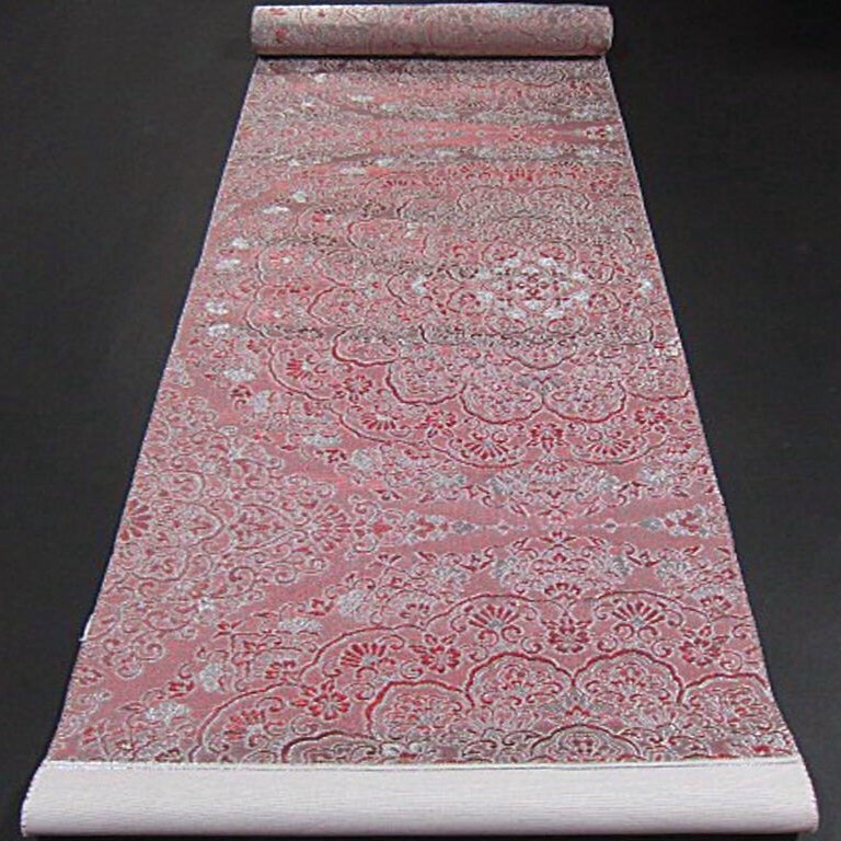 華やかな逸品 新品未仕立 豪華 西陣織六通柄丸巻袋帯 大円華紋_画像2
