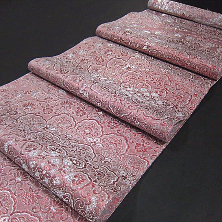 華やかな逸品 新品未仕立 豪華 西陣織六通柄丸巻袋帯 大円華紋_画像6