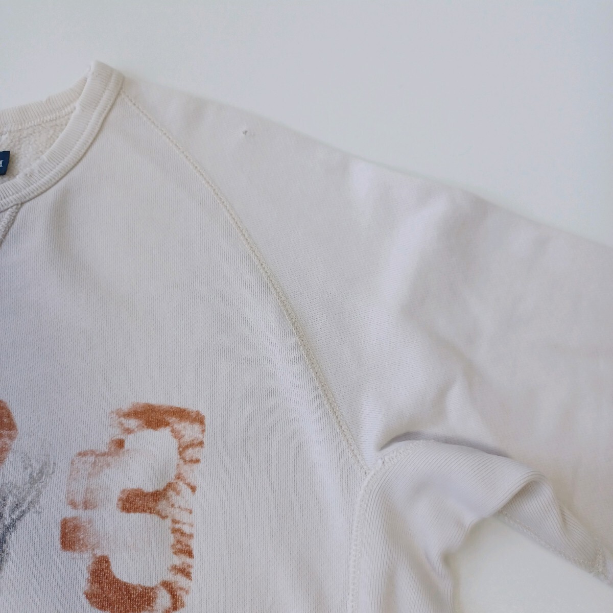 Polo by Ralph Lauren ポロバイラルフローレン スウェット 染み込みプリント ダメージ加工_画像8