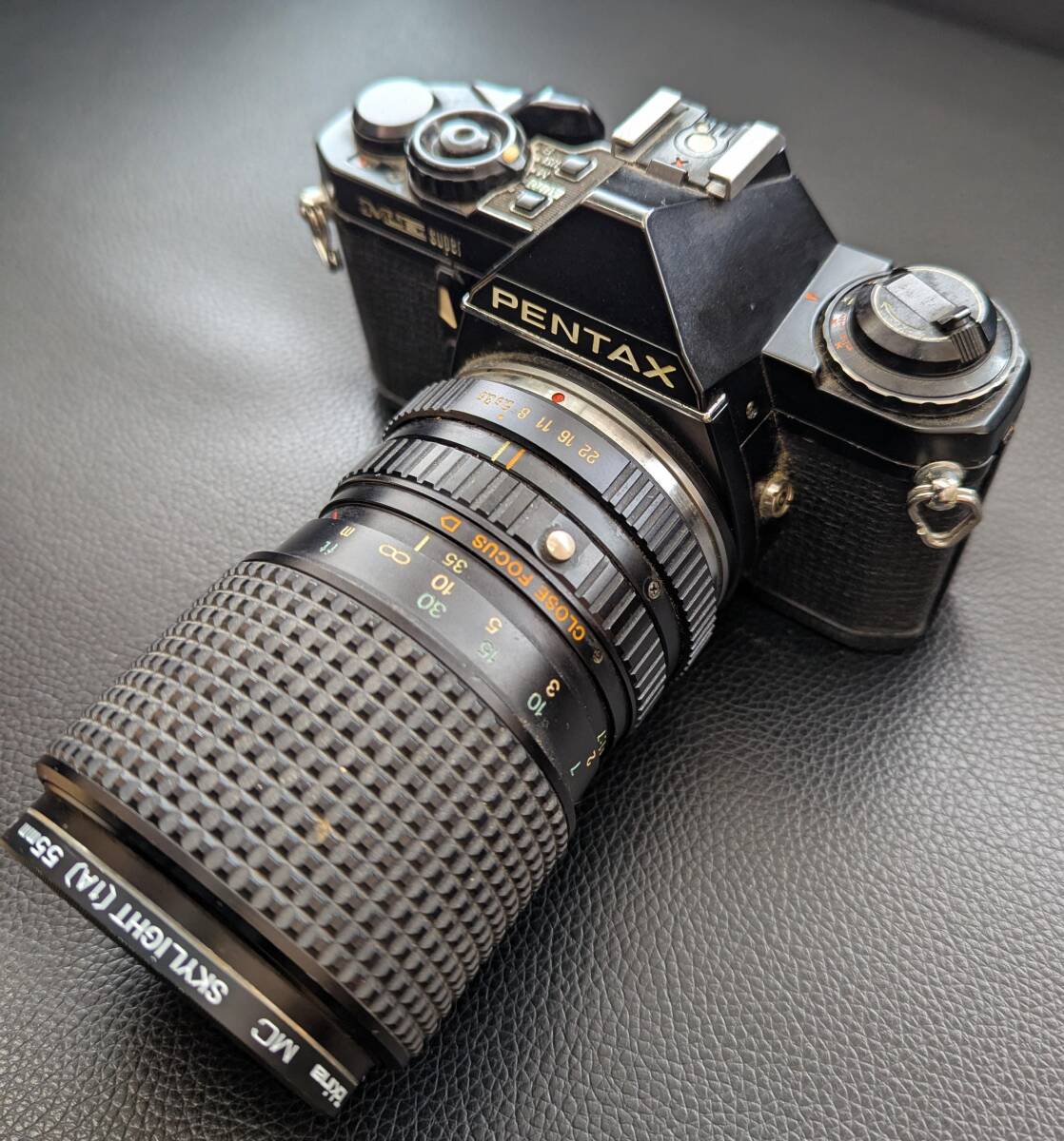 #14436A ペンタックス PENTAX ME SUPER ブラック ボディ/レンズ 35-105mm f3.5~4.3/コンバーションレンズ_画像3