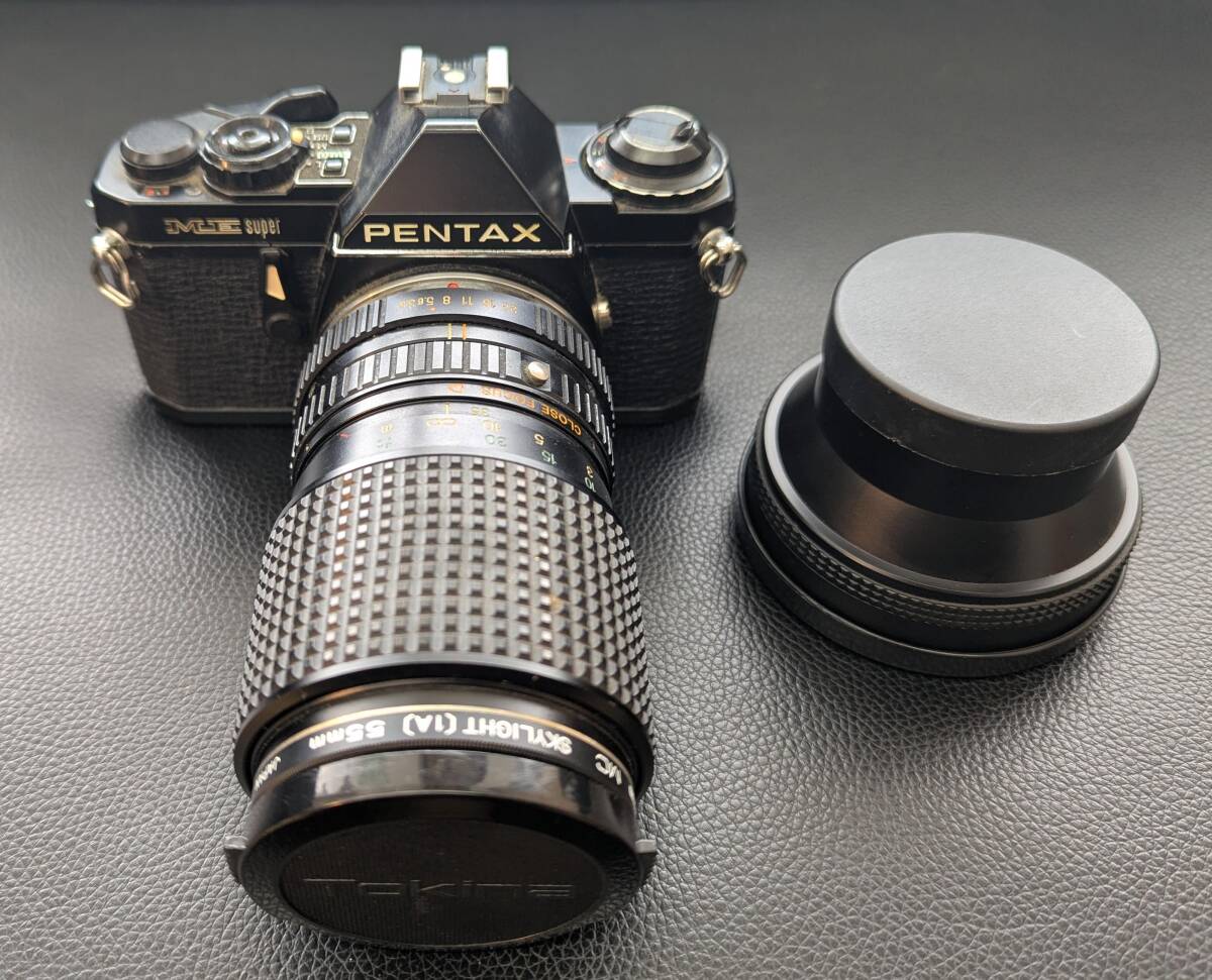 #14436A ペンタックス PENTAX ME SUPER ブラック ボディ/レンズ 35-105mm f3.5~4.3/コンバーションレンズ_画像1