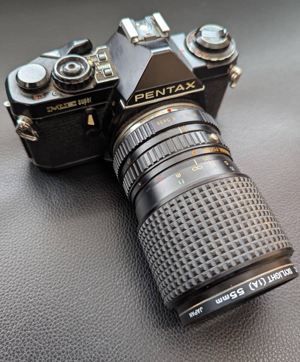 #14436A ペンタックス PENTAX ME SUPER ブラック ボディ/レンズ 35-105mm f3.5~4.3/コンバーションレンズ_画像2
