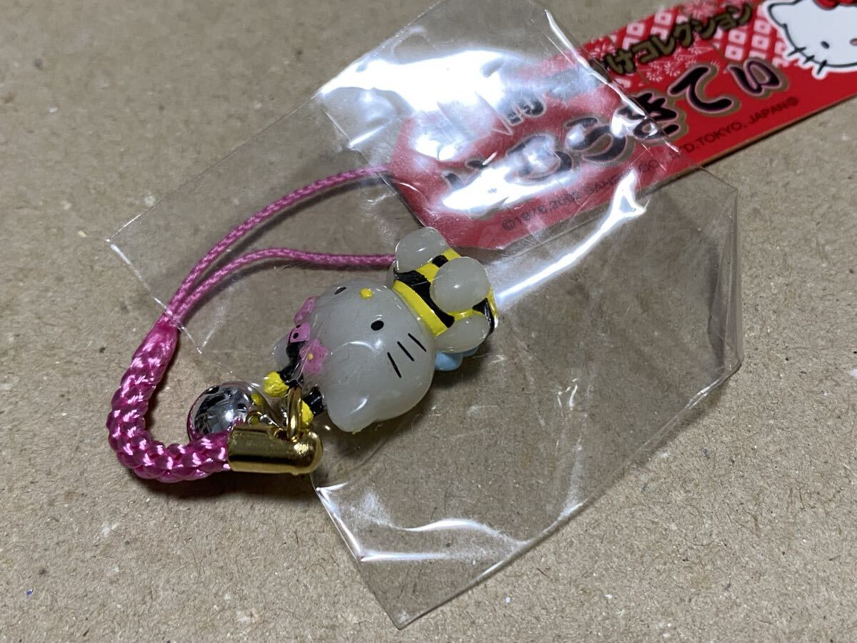 未開封 ハローキティ ストラップ 根付け ミツバチ GENYO 2002