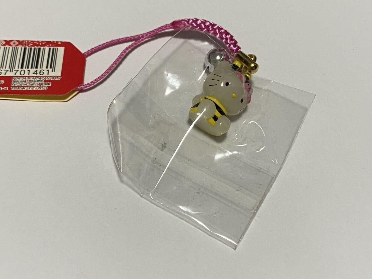 未開封 ハローキティ ストラップ 根付け ミツバチ GENYO 2002