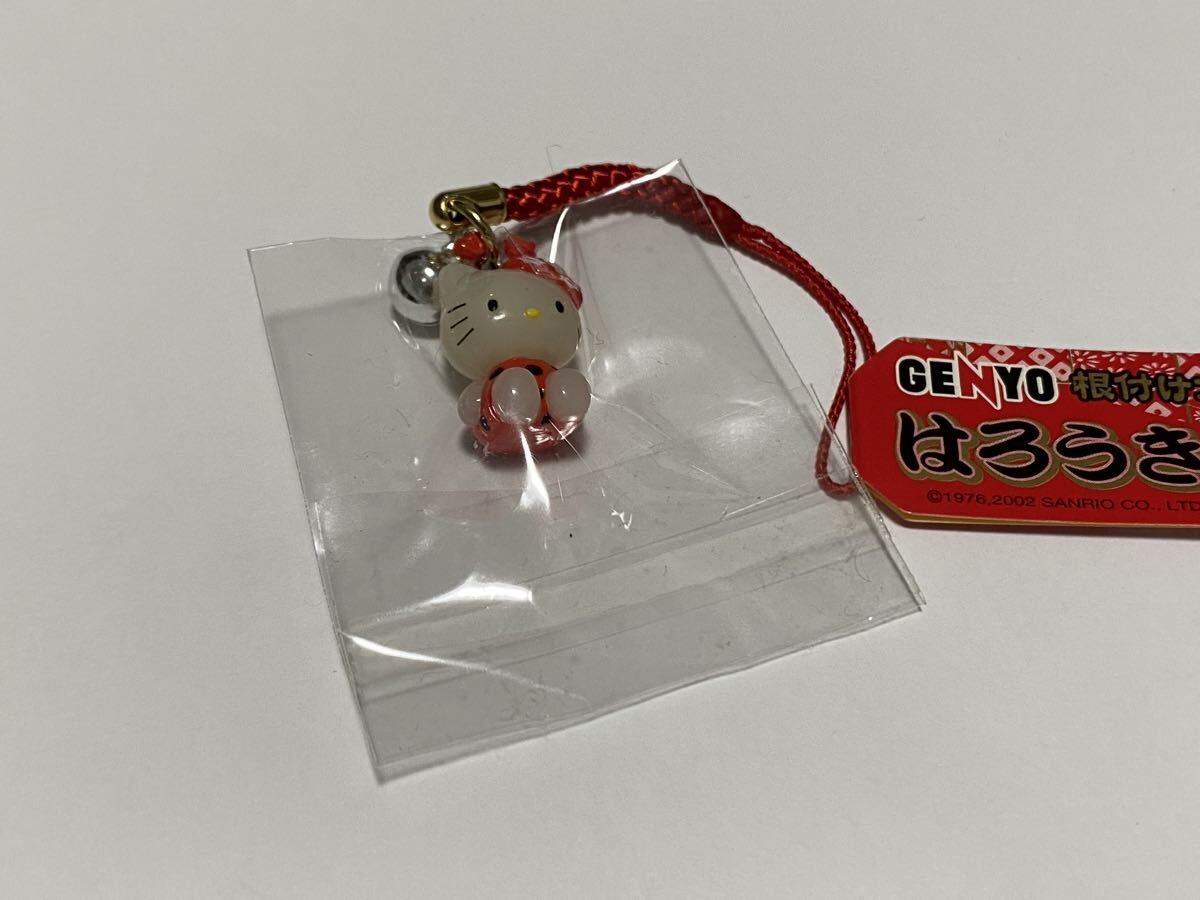未開封 ハローキティ ストラップ 根付け てんとう蟲 GENYO 2002