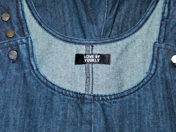 LOVE BY YUUKI.Y(PEACH JOHN)　デニムジャンパースカート　LADY'S　SIZE：M-L　古着　702292-288G_画像3