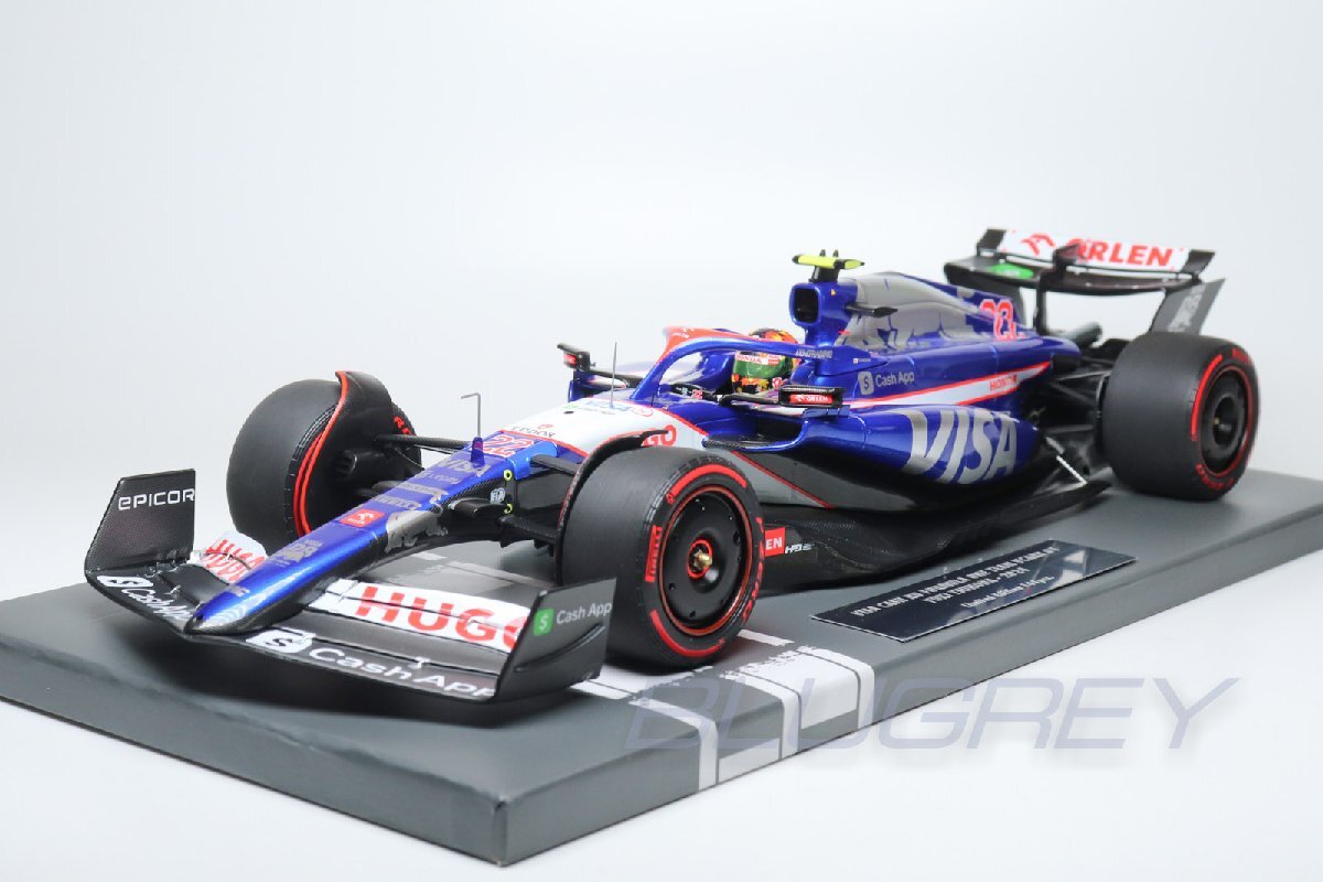 ミニチャンプス 1/18 ビザ キャッシュアップ RB F1チーム VCARB 01 2024 #22 角田裕毅 レジン MINICHAMPS_画像1