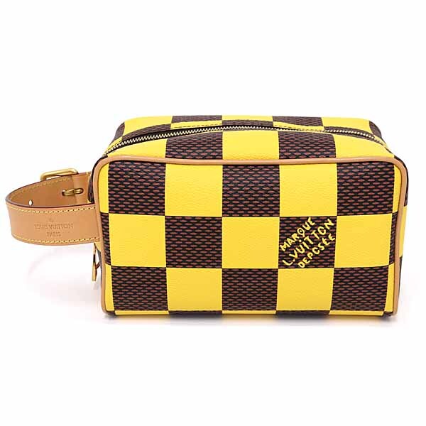 ルイ ヴィトン LOUIS VUITTON ロッカー ドップ・キット ダミエ・ポップ ハンドバッグ N40567 イエロー ブラウン 【中古】Sランク_画像1