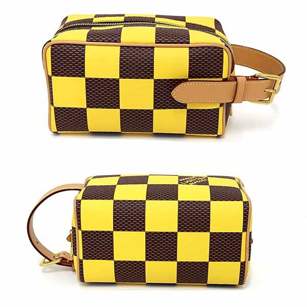 ルイ ヴィトン LOUIS VUITTON ロッカー ドップ・キット ダミエ・ポップ ハンドバッグ N40567 イエロー ブラウン 【中古】Sランク_画像2