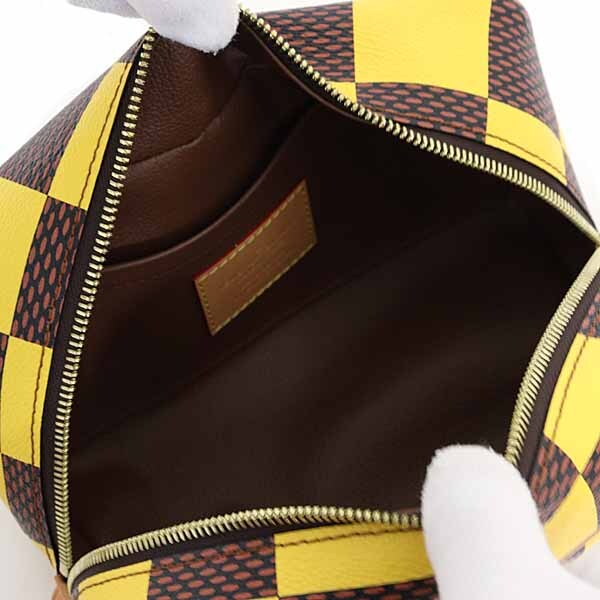 ルイ ヴィトン LOUIS VUITTON ロッカー ドップ・キット ダミエ・ポップ ハンドバッグ N40567 イエロー ブラウン 【中古】Sランク_画像3
