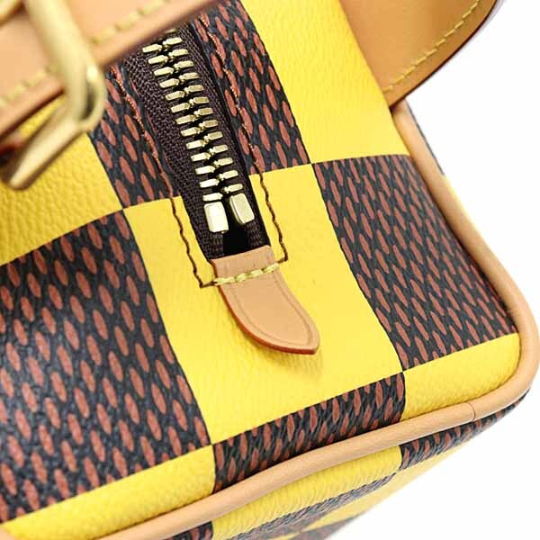 ルイ ヴィトン LOUIS VUITTON ロッカー ドップ・キット ダミエ・ポップ ハンドバッグ N40567 イエロー ブラウン 【中古】Sランク_画像4