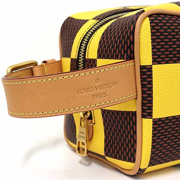 ルイ ヴィトン LOUIS VUITTON ロッカー ドップ・キット ダミエ・ポップ ハンドバッグ N40567 イエロー ブラウン 【中古】Sランク_画像5