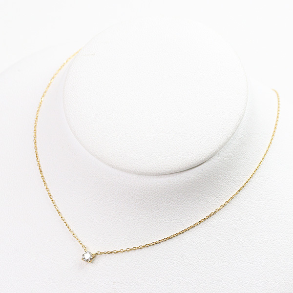  Vendome Aoyama K18YG бриллиант cattle колье 43.4cm желтое золото 0.091ct [ б/у ]