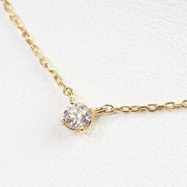  Vendome Aoyama K18YG бриллиант cattle колье 43.4cm желтое золото 0.091ct [ б/у ]