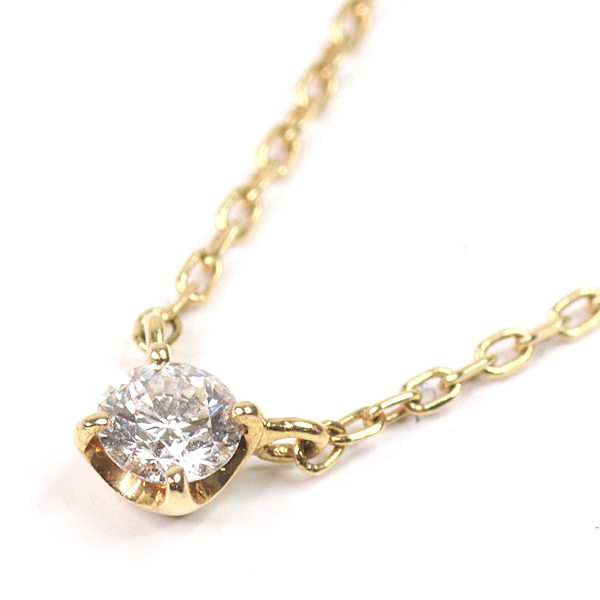  Vendome Aoyama K18YG бриллиант cattle колье 43.4cm желтое золото 0.091ct [ б/у ]