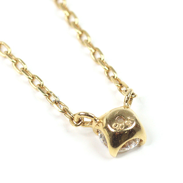  Vendome Aoyama K18YG бриллиант cattle колье 43.4cm желтое золото 0.091ct [ б/у ]